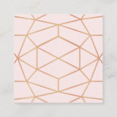 Geometrisch Roos Gold Drink Ticket | Aangepaste kl (Achterkant)