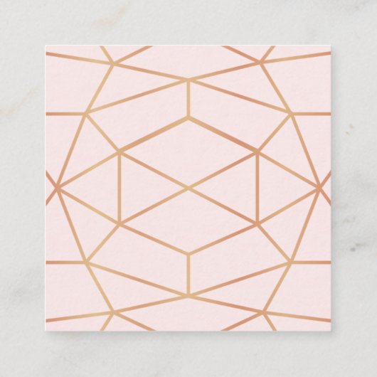 Geometrisch Roos Gold Drink Ticket | Aangepaste kl (Achterkant)