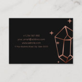 Geometrisch Roos Gold Foil Zwart Visitekaartje (Achterkant)