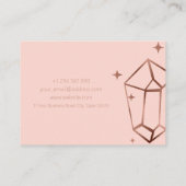 Geometrisch Roos Gold Folie Roze Visitekaartje (Achterkant)