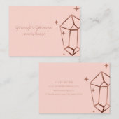 Geometrisch Roos Gold Folie Roze Visitekaartje (Voorkant / Achterkant)