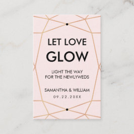 Geometrisch Roos Gold Glow Stick Label | Aangepast