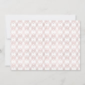 Geometrisch Roos Gold Handgeschreven Opslaan Datum Save The Date (Achterkant)