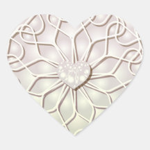 Geometrisch Roos Gold LOVE Hartpatroon