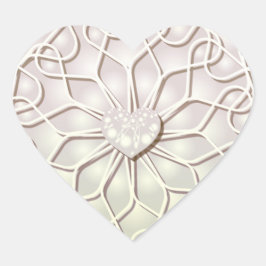 Geometrisch Roos Gold LOVE Hartpatroon Hart Sticker