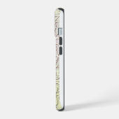 Geometrisch Roos Gold LOVE Hartpatroon iPhone 15 Case (Linkerkant)