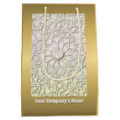 Geometrisch Roos Gold LOVE Hartpatroon Medium Cadeauzakje (Achterkant)