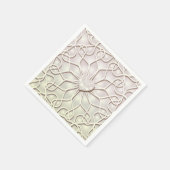 Geometrisch Roos Gold LOVE Hartpatroon Servet (Hoek)