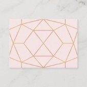 Geometrisch Roos Gold Wedding Bucket List Ideeën K Informatiekaartje (Achterkant)