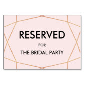 Geometrisch Roos Goud Gereserveerd Tafelteken | Aa Kaart (Achterkant)