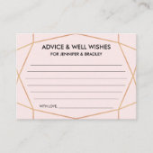 Geometrisch Roos Gouden Bruiloft Advies Kaart (Voorkant)