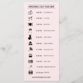 Geometrisch Roos Gouden Bruiloft Tijdlijn | Aangep Programmakaart (Achterkant)