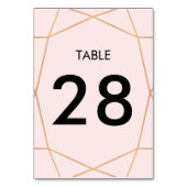 Geometrisch Roos Gouden Lijstnummer | Aangepaste k Kaart (Achterkant)