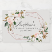 Geometrisch Roos Gouden Mousserende Wijn Mini Labe Sparkling Wijnetiket (Enkel label)