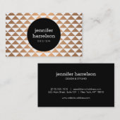 Geometrisch Roos gouden prismapatroon Visitekaartje (Voorkant / Achterkant)