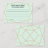 Geometrisch Roos Gouden trouwdatum Ideeën Kaart (Voorkant / Achterkant)