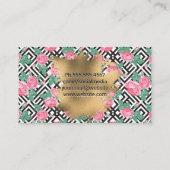 Geometrisch roos | Goudolie Afsprakenkaartje (Achterkant)