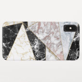 Geometrisch roos goudwitte marmer Case-Mate iPhone case (Achterkant (horizontaal))