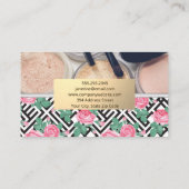 Geometrisch roos | Makeuppenselen Visitekaartje (Achterkant)