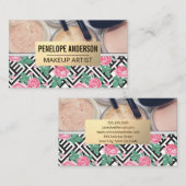 Geometrisch roos | Makeuppenselen Visitekaartje (Voorkant / Achterkant)