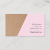 Geometrisch Roos met bedrukt legant Visitekaartje (Achterkant)