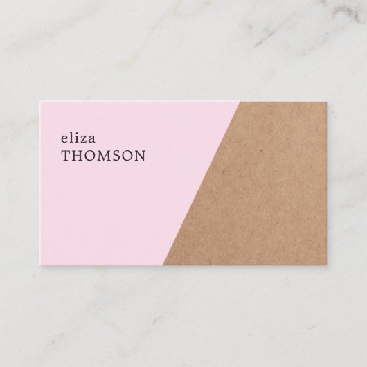 Geometrisch Roos met bedrukt legant Visitekaartje (Voorkant)