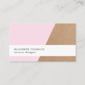 Geometrisch Roos met bedrukt legant Visitekaartje (Voorkant)