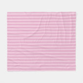 Geometrisch Roos Pink & Cherry Blossom Snoep Strip Fleece Deken (Voorkant (Horizontaal))