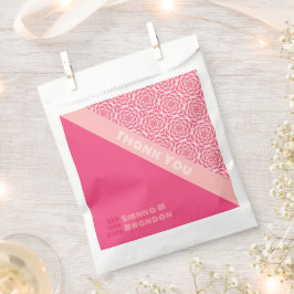 Geometrisch Roos Rood Bruiloft Favor Bag Bedankzakje