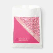 Geometrisch Roos Rood Bruiloft Favor Bag Bedankzakje (Voorkant)