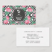 Geometrisch roos visitekaartje (Voorkant / Achterkant)