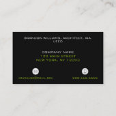 Geometrisch rooster architect visitekaartje (Achterkant)