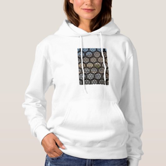 Geometrisch roosterraam, India Hoodie (Voorkant)