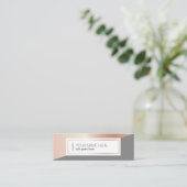 Geometrisch Rosegold Grey Mini Visitekaartje (Staand voorkant)
