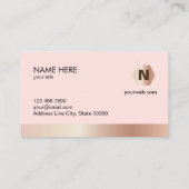 Geometrisch Rosegold MistyRose Visitekaartje (Achterkant)