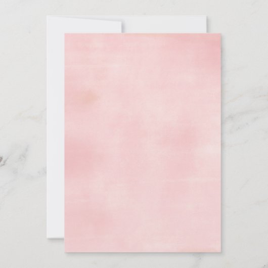 Geometrisch Roze Blauwe Rozen Eerste Heilige Commu Kaart (Achterkant)