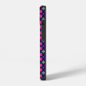 Geometrisch roze bloemblad abstract patroon iPhone hoesje (Linkerkant)