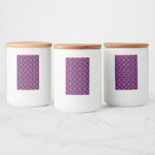 Geometrisch roze bloemblad abstract patroon voedselcontainer etiket (Flessen)