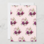 Geometrisch Roze Bloemen Hindu Ganesh Bruiloft Kaart (Achterkant)