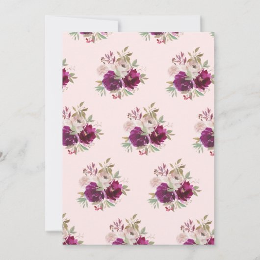 Geometrisch Roze Bloemen Sikh Ik Onkar Bruiloft Kaart (Achterkant)