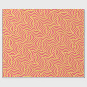 Geometrisch roze geel minimaal patroon cadeaupapier (Vlak)