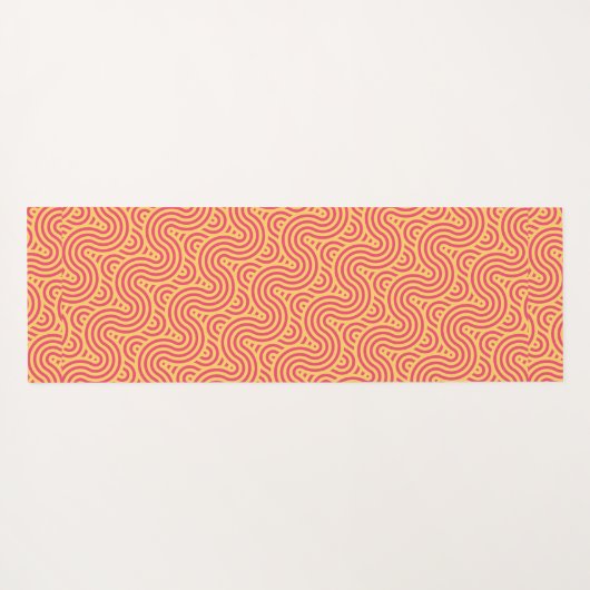 Geometrisch roze geel minimaal patroon yogamat (Achterkant (horizontaal))
