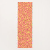 Geometrisch roze geel minimaal patroon yogamat (Achterkant)