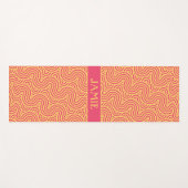 Geometrisch roze geel minimaal patroon yogamat (Voorkant (horizontaal))