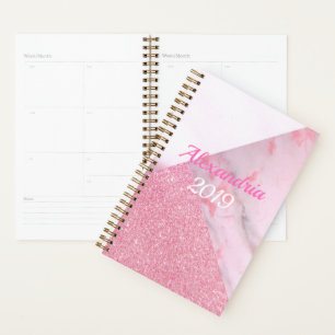 Geometrisch, Roze, Glitter, Boss Babe Planner
