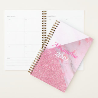 Geometrisch, Roze, Glitter, Boss Babe Planner