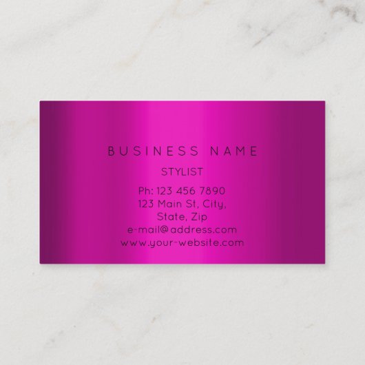 Geometrisch roze goudbruin Lijst Visitekaartje (Achterkant)