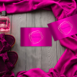 Geometrisch roze goudbruin Lijst Visitekaartje
