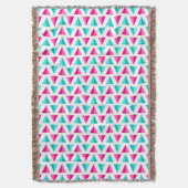 Geometrisch Roze & het Blauwe Patroon van Deken (Voorkant Verticaal)