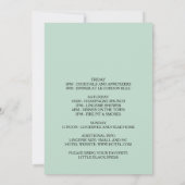 Geometrisch roze lente bloemenvrijgezellenweekend kaart (Achterkant)